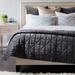 Eastern Accents Nova Geometric Coverlet/Bedspread Velvet in Gray | Super King Coverlet | Wayfair CV2-43-SL