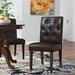 Alcott Hill® Allegany Tufted Upholstered Parsons chair Upholstered in Brown | 35.75 H x 17 W x 19.75 D in | Wayfair ALTH4836 43614084