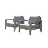 Joss & Main Solstice Patio Chair w/ SunbrCushions in Gray/Brown | 30.3 H x 31.5 W x 35.1 D in | Wayfair 60F8F2C8D359471CAFD059A71FA184E5