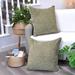 Gracie Oaks Soft Chenille Throw Pillow Covers w/ Stitched Edge Chenille in Green | 18 H x 18 W x 0.2 D in | Wayfair