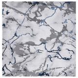 Blue/Gray 79 x 0.55 in Area Rug - Ebern Designs Dotha Abstract Gray/Blue/Ivory Area Rug | 79 W x 0.55 D in | Wayfair