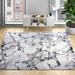 Blue/Gray 79 x 0.55 in Area Rug - Ebern Designs Dotha Abstract Gray/Blue/Ivory Area Rug | 79 W x 0.55 D in | Wayfair