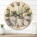 Designart 'Cactus and Succulent House Plants V' Farmhouse Wood Wall Clock