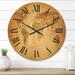 Designart 'Ancient Map of The World X' Vintage Wood Wall Clock