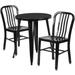 24-inch Round Indoor/ Outdoor 3-piece Metal Table and Chairs Set