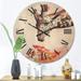 Designart 'Portrait of A Giraffe II' Farmhouse Wood Wall Clock