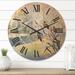 Designart 'Rustic Birds On A Tree In Winter Village' Farmhouse Wood Wall Clock