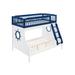 ACME Farah Twin over Full Bunk Bed in Navy Blue and White