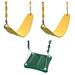 Swing-N-Slide 2 Yellow Extreme-Duty Swing Seats with Chains and Stand-Up Swing - 26" L x 6" W x .5" Thick