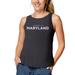 Women's League Collegiate Wear Black Maryland Terrapins Tri-Flex Trapeze Tank Top