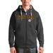 Men's Antigua Charcoal Pittsburgh Steelers Wordmark Victory Full-Zip Hoodie