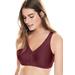 Plus Size Women's Glamorise® Magic Lift® Medium-Impact Wireless Sport Bra 1005 by Glamorise in Wine (Size 44 G)