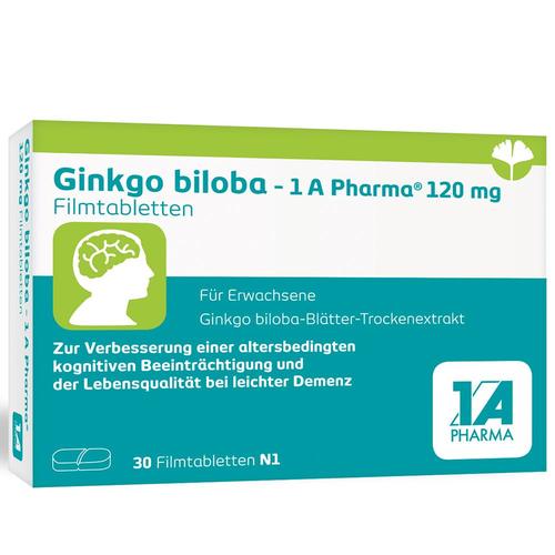 Ginkgo Biloba-1A Pharma 120 mg Filmtabletten 30 St