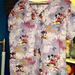 Disney Tops | Disney Mickey Mouse & Minnie Mouse Scrub Top | Color: Red/Silver | Size: L