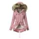 BUKINIE Womens Winter Warm Coat Hooded Fleece Lined Parkas Overcoat Faux Fur Hood Fuzzy Sherpa Outwear Jackets(Z4-Pink,L)