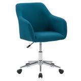 Latitude Run® Marlowe Upholstered Chrome Base Task Chair Upholstered in Blue | 35 H x 22 W x 23 D in | Wayfair C2A7DDD56FBD45F9BA59B0B92DC7E548