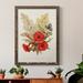 Red Barrel Studio® Antique Floral Bouquet V - Picture Frame Print on Canvas Canvas, Solid Wood in Indigo/Pink/Red | 44 H x 31 W x 1 D in | Wayfair