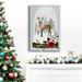 The Holiday Aisle® Snow Globe Village Collection B Premium Gallery Wrapped Canvas - Ready To Hang Canvas in Black/Blue/Green | Wayfair