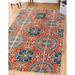 Blue/Brown 39 x 0.5 in Indoor Area Rug - Langley Street® Eddins Geometric Orange/Blue/Brown Area Rug Polypropylene | 39 W x 0.5 D in | Wayfair