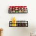 Rosalind Wheeler 12 Jar Spice Rack Metal in Black | 3.5 H x 12.4 W x 2.8 D in | Wayfair 7E0A5A942CF64988A48C11D673CFA58A