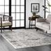 White 36 x 0.32 in Area Rug - World Menagerie Fullwood Power Loom Traditional Faded Medallion Gray Rug | 36 W x 0.32 D in | Wayfair