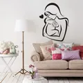 AZPIONEER-Décalcomanie d'art mural pour bébé et mère décor de chambre d'enfant famille amour