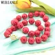 Collier de perles de corail rouge 5 styles charmant chaîne ras du cou clavicule bijoux en