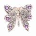 Purple Monarch,'Amethyst and Sterling Silver Butterfly Cocktail Ring'