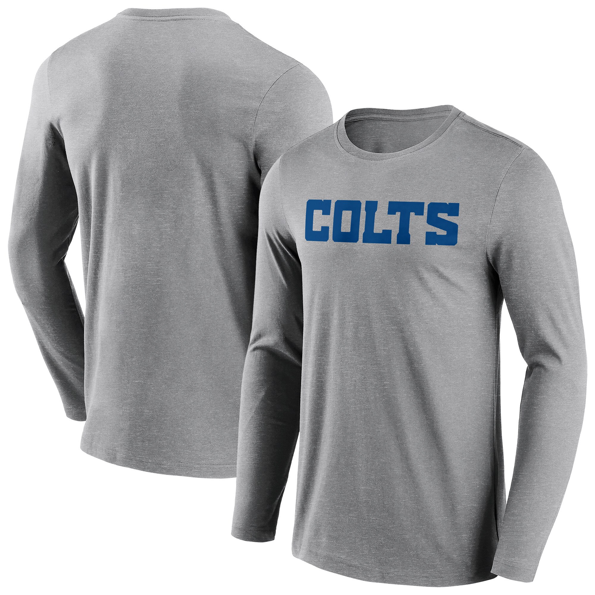 Indianapolis Colts Langarm-T-Shirt mit neutraler Farbe und Wortmarke - Herren Image