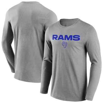 Los Angeles Rams Langarm-T-Shirt mit neutraler Farbe und Wortmarke - Herren Image