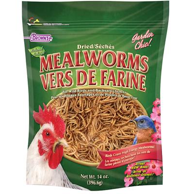 Brown's Garden Chic! Dried Mealworms for Birds, 14 oz.