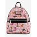 Plus Size Women's Loungefly x Disney Cats Mini Backpack Handbag All-Over Print Cheshire Marie by Disney in Multi