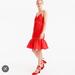 J. Crew Dresses | J. Crew Red Ruffle Hem Eyelet Sleeveless V Neck Dress | Color: Red | Size: 0