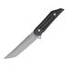 Hoback Knives Kwaiback Fixed Blade SW Knife 9.75in Overall 5in Stonewash S35Vn SS Tanto Blade Carbon Fiber Handle Black Kydex Sheath HOB003S