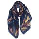 GERINLY Scarf Wrap - Colorful Feathers Print Shawls Womens Soft Warm Scarves, A-darkblue, Medium