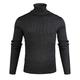 Sykooria Mens Turtleneck Sweater Casual Ribbed Slim Fit Knitted Jumper High Roll Neck Knit Sweater Casual Long Sleeve Knitwear Pullover Top