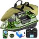 Bilbear GPS Fishing Bait Boat with 3 Independent Control Bait Hoppers Carp Fishing Bait Boat Carp Hook Post Boat,Fish finder with Sonar Sensor,Handbag (Camo Bait Boat Set)