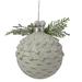 Northlight Seasonal 4" Cedar & Berries Glass Christmas Ornament Glass in White | 4 H x 4 W x 4 D in | Wayfair NORTHLIGHT GB90506