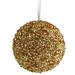 Northlight Seasonal Glitter Christmas Ball Ornament Plastic in Gray/Yellow | 6 H x 6 W x 6 D in | Wayfair NORTHLIGHT GB90488