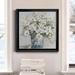 Red Barrel Studio® Cottage Charmer II - Picture Frame Painting on Canvas in Black/Blue/Green | 17.5 H x 17.5 W x 1.5 D in | Wayfair