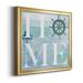Breakwater Bay Nautical Home - Picture Frame Textual Art Print on Canvas Canvas, Solid Wood in Black/Blue/Green | 34.5 H x 34.5 W x 1.5 D in | Wayfair