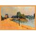 Buyenlarge 'The Road at Hampton Court' by Alfred Sisley Painting Print in Green/Orange | 24 H x 36 W x 1.5 D in | Wayfair 0-587-19434-0C2436