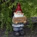Northlight Seasonal 17" Gnome w/ Welcome Sign Outdoor Garden Statue Wood in Brown/Red, Size 17.0 H x 7.0 W x 6.5 D in | Wayfair NORTHLIGHT DW90406