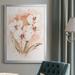 Red Barrel Studio® White & Coral Orchid I - Picture Frame Painting on Canvas in Indigo/Pink/Red | 36.5 H x 26.5 W x 1.5 D in | Wayfair