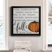 Trinx Fall Giving Thanks - Picture Frame Textual Art Print on Canvas Canvas, Solid Wood in Black/White/Yellow | 17.5 H x 17.5 W x 1.5 D in | Wayfair