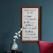 Wexford Home Simple Rules Of Life-Premium Framed Canvas - Ready To Hang Canvas, Solid Wood in Black/White | 43.5 H x 23.5 W x 1.5 D in | Wayfair