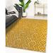 White/Yellow 48 x 0.08 in Area Rug - Foundry Select Hanaford Abstract Yellow/Gold/Mustard Area Rug Polyester | 48 W x 0.08 D in | Wayfair