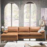 Multi Color Reclining Sectional - Trent Austin Design® Mckenny 100.78" Wide Faux Leather Reversible Modular Sofa & Chaise Faux Leather | Wayfair