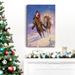 The Holiday Aisle® Santa's Big Ride Premium Gallery Wrapped Canvas - Ready To Hang Metal in Black/Blue/Green | 32 H x 24 W x 1 D in | Wayfair