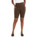 Plus Size Women's Everyday Stretch Cotton Bike Short by Jessica London in Chocolate (Size 22/24)